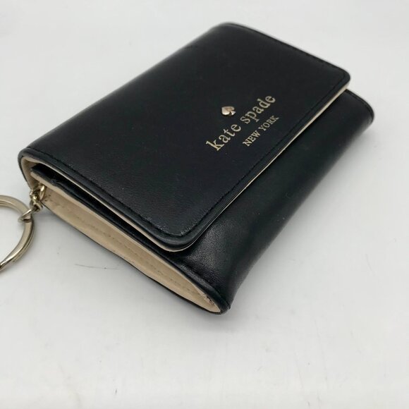 Kate Spade Black Leather Staci Business Card Holder Wallet - Picture 7 of 10